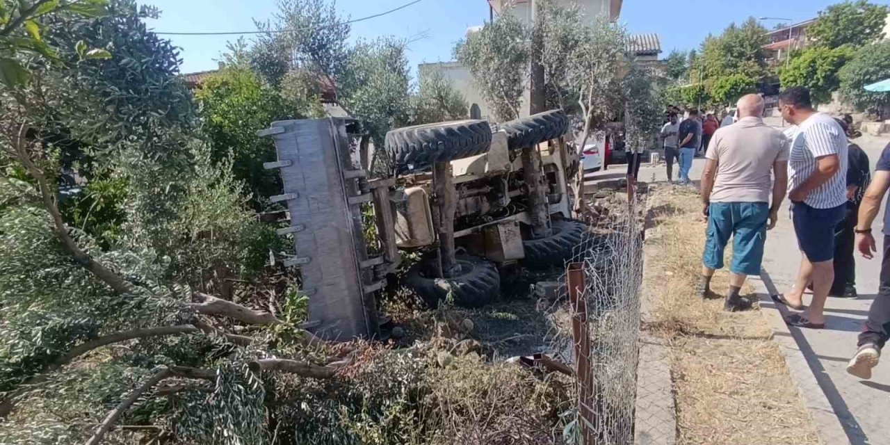 Bahçeye Devrilen İş Makinesinin Sürücüsü Hayatını Kaybetti