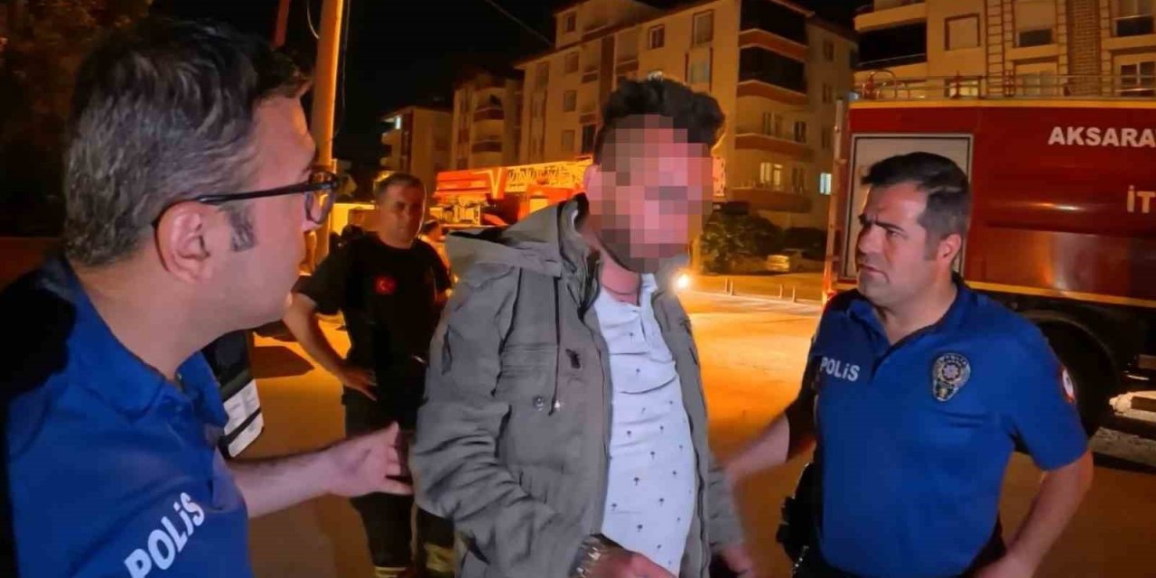Aracı Yakmak İstedi, Olay Yerini Gözlemlerken Böyle Yakalandı