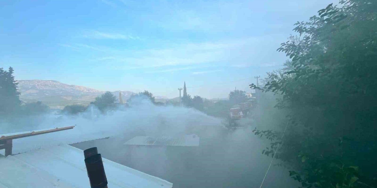 Odun Ateşinden Sıçrayan Kıvılcımlar Yangına Neden Oldu