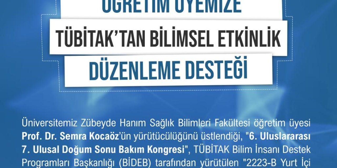 Nöhü Öğretim Üyesine Tübitak’tan Kongre Desteği