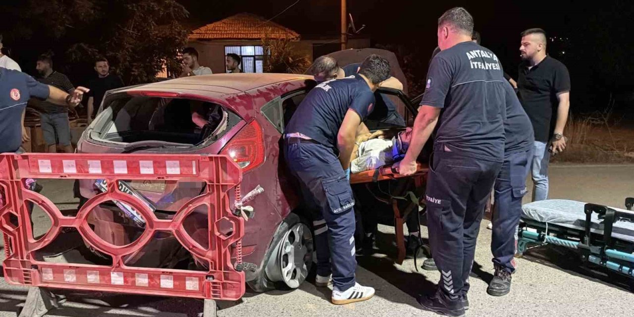 Gazipaşa’da Otomobil Takla Attı: 4 Yaralı