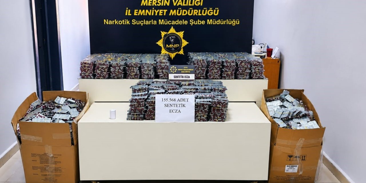 Mersin’de 155 Bin 568 Adet Uyuşturucu Hap Ele Geçirildi, 2 Kişi Tutuklandı