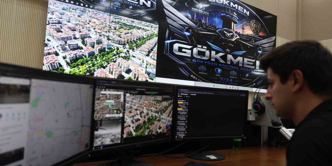 Konya’da Güvenlik Gökyüzüne Taşındı, Yapay Zeka Destekli "gökmen" 7/24 Görevde