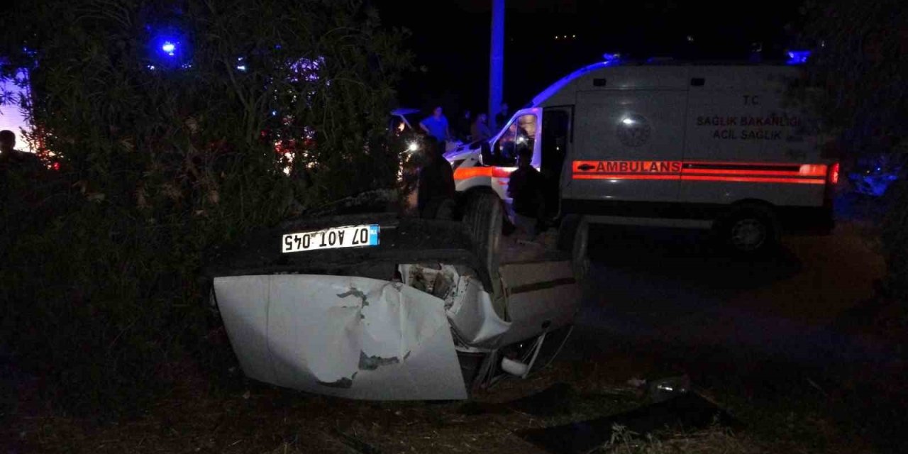 Pehlivanın Kullandığı Otomobil Takla Attı: 4 Yaralı