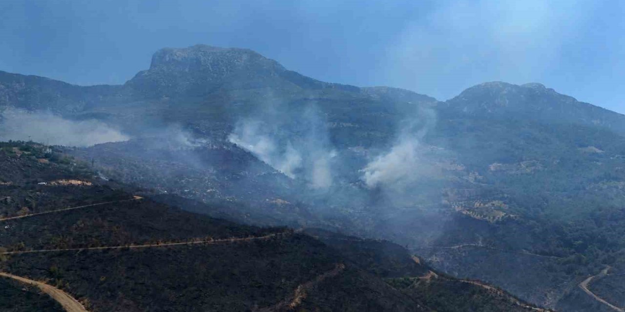 Alanya’daki Orman Yangınında Mücadele İkinci Gününde: Bölge Dron İle Görüntülendi