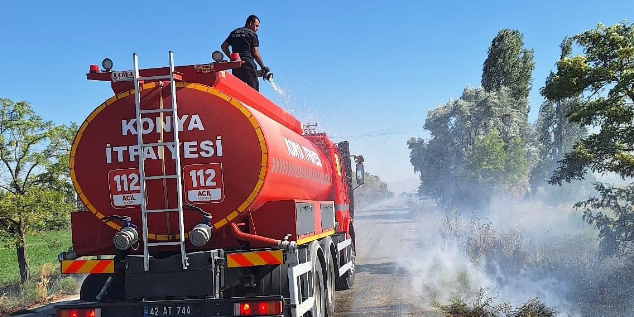 Ot Yangını İtfaiyenin Müdahalesiyle Söndürüldü