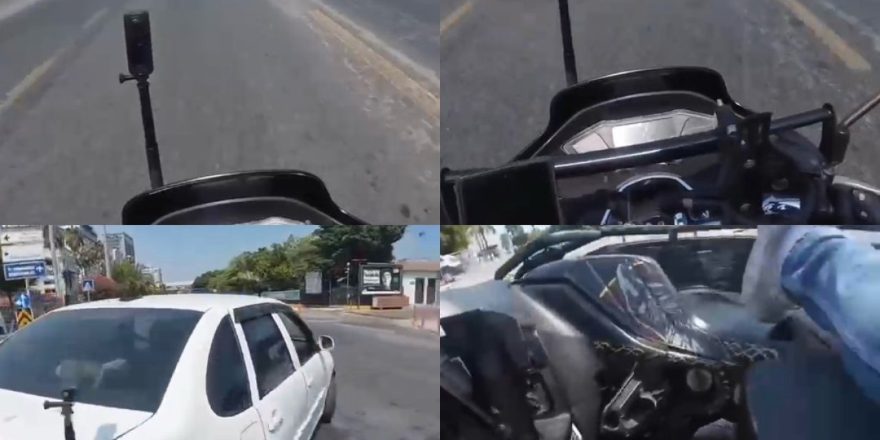 Kaza Anları Kamerada:araçlarla Çarpışan Motosiklet Ve Elektrikli Bisiklet Sürücüleri Yaralandı