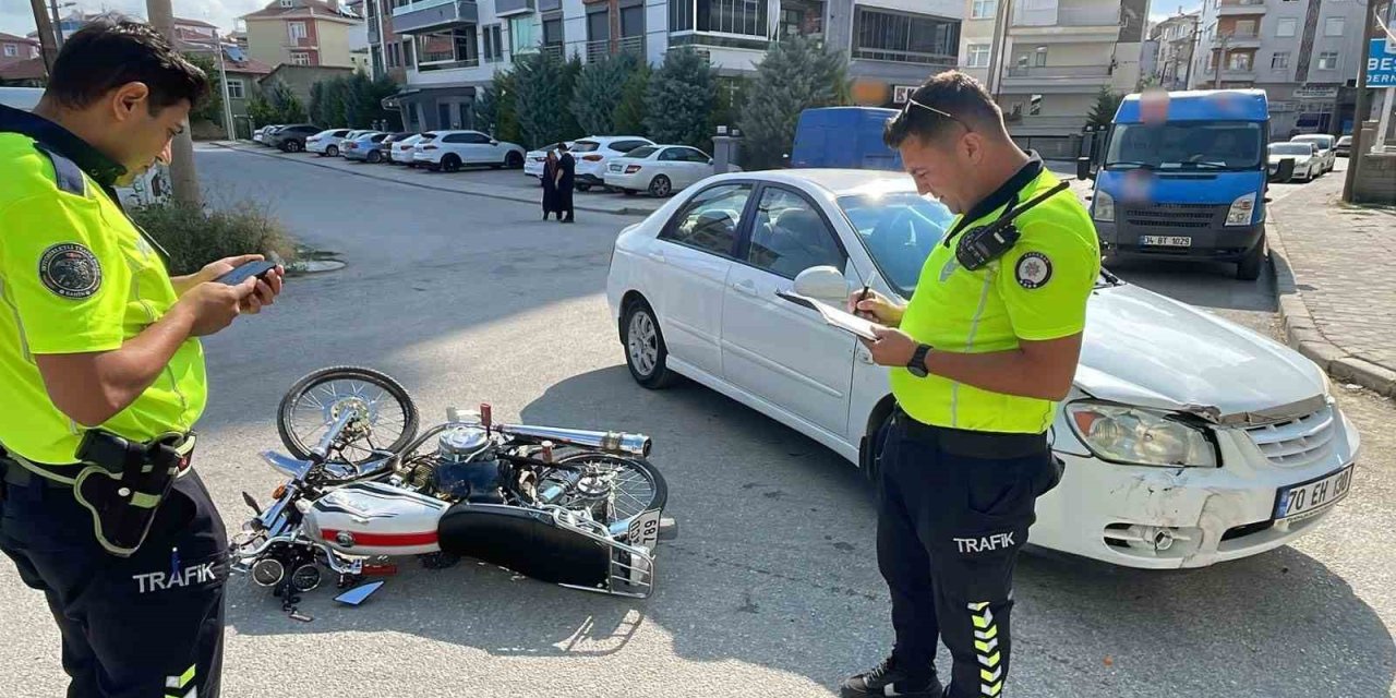 Karaman’da Motosiklet Kazası: 1 Yaralı