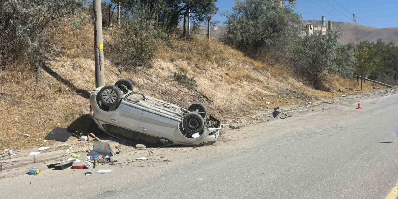 Niğde’de Otomobil Takla Attı, Sürücü Yaralandı