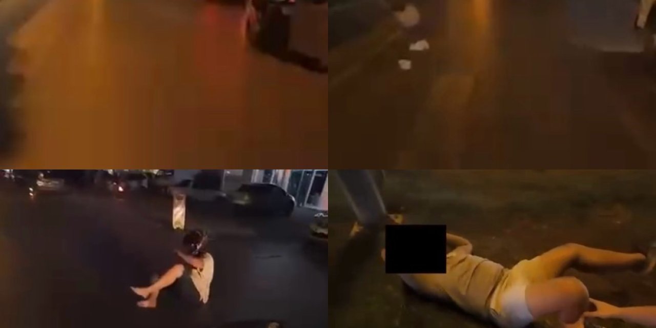 Mersin’de Motosikletin Yayaya Çarptığı Kaza Kask Kamerasında