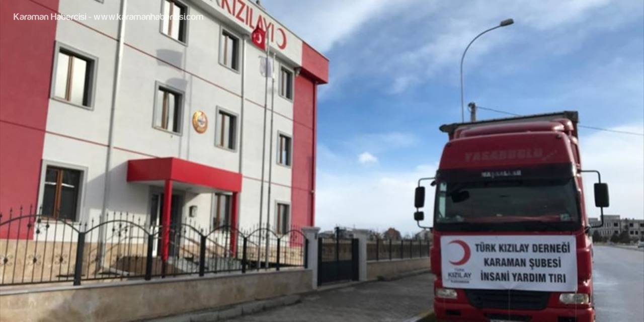 Karaman'dan Suriye'nin Kuzeyine 1 Tır Yardım Malzemesi Gönderildi