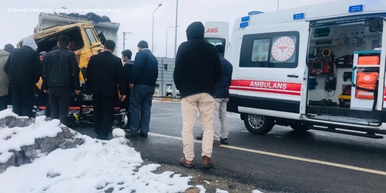 Konya’da Kamyonla Tır Çarpıştı: 1 Yaralı