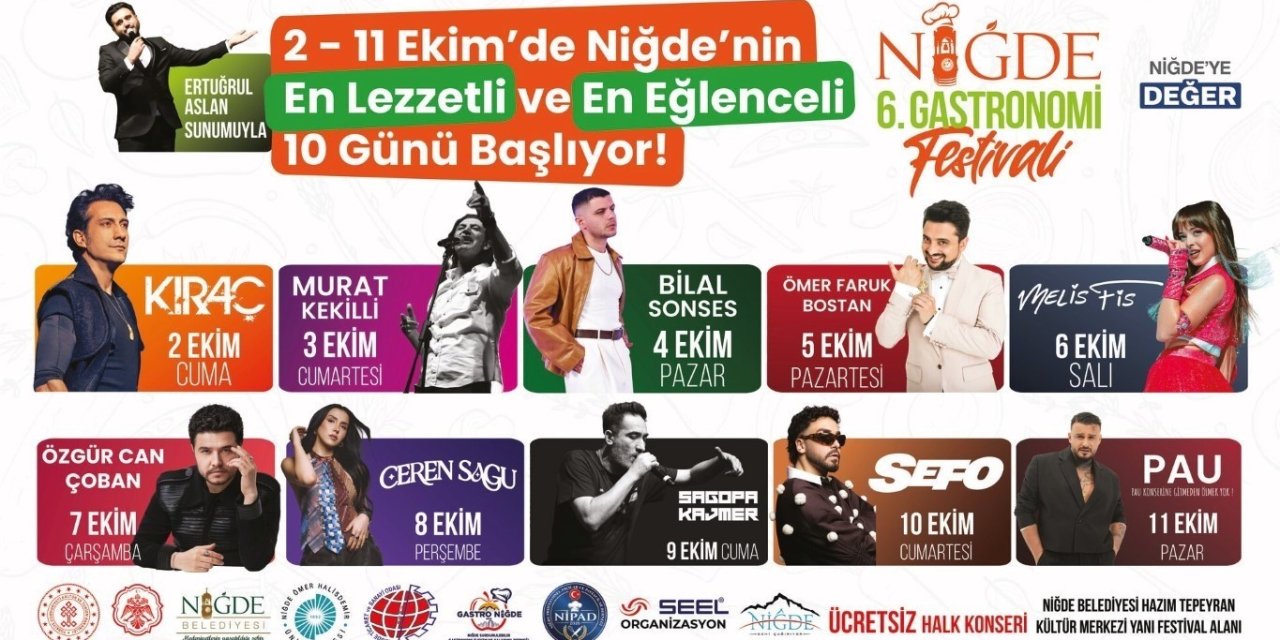 Niğde’de 10 Gün Sürecek Gastronomi Festivali Başlıyor