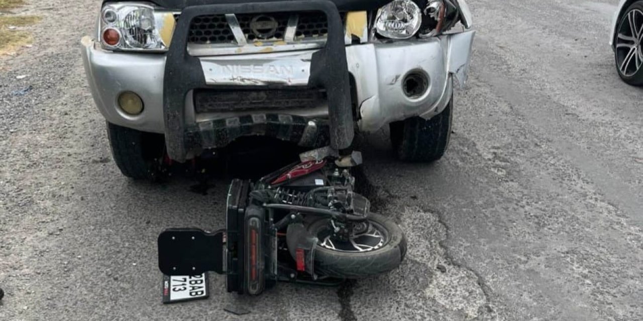 Karapınar’da Pikap İle Motosiklet Çarpıştı: 1 Yaralı