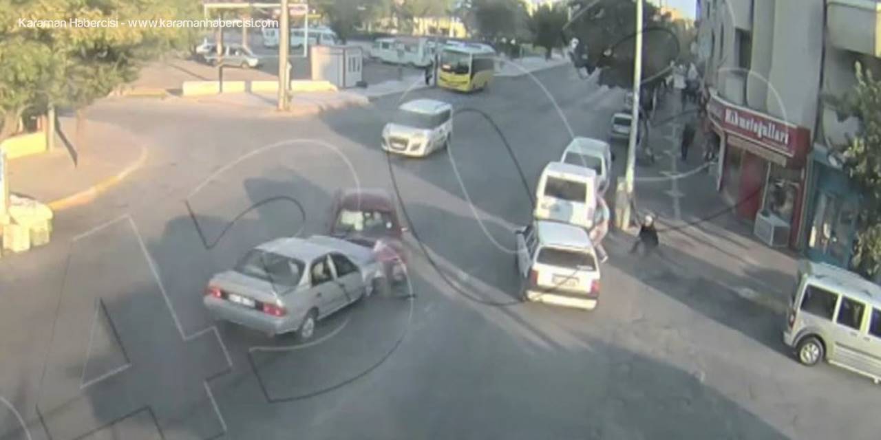 Aksaray’da Yaşanan Trafik Kazası Polis Kamerasında