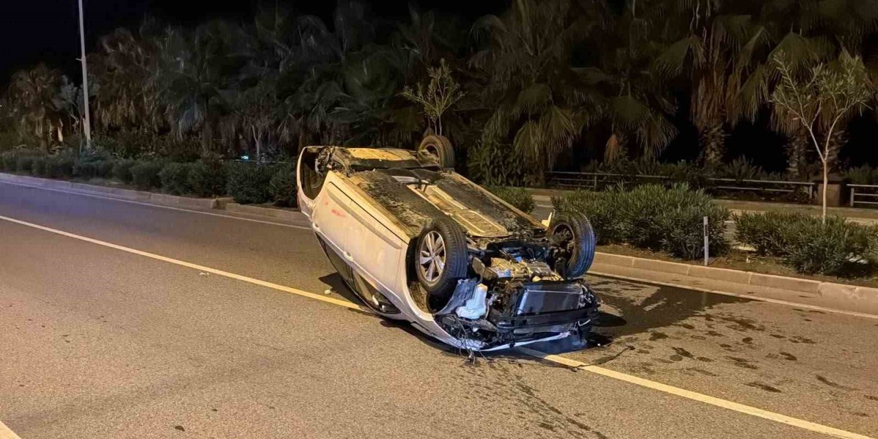 Alanya’da Otomobil Takla Attı: 2 Yaralı