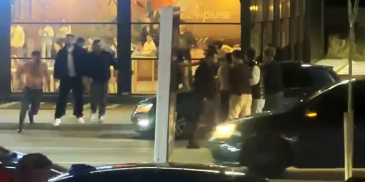 Aksaray’da Gençlerin Trafik Kavgası Kamerada