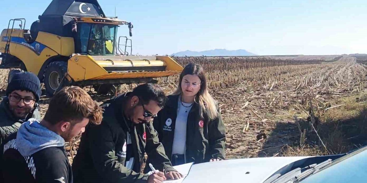 Ayçiçeği Hasadı Yapan Biçerdöverler Kontrol Edildi