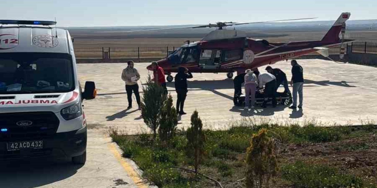 Kulu’da 70 Yaşındaki Hasta Ambulans Helikopterle Sevk Edildi