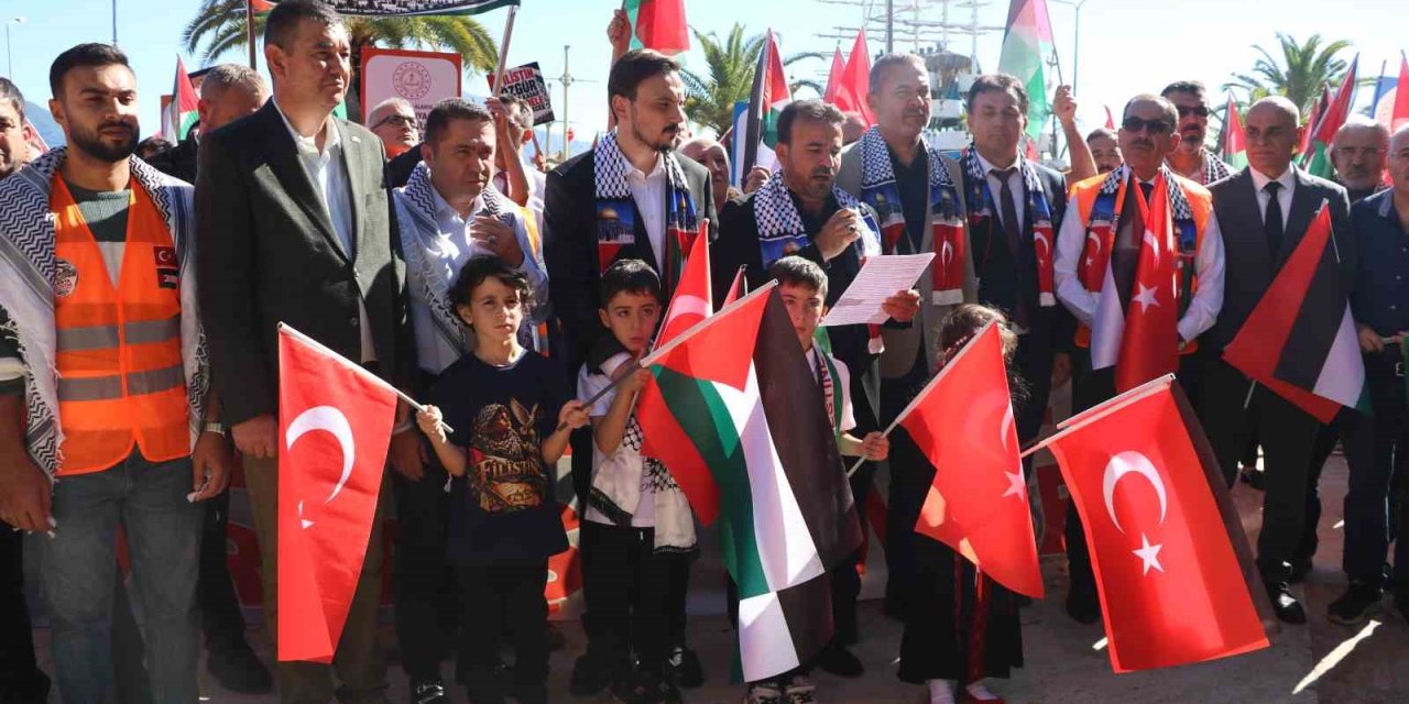 Alanya’da Binlerce Kişi ’gazze’ İçin Yürüdü
