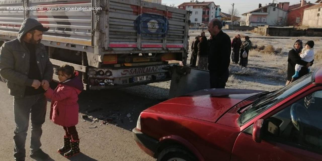 Güneşten Etkilenen Sürücü Önce Çöp Konteynerine Sonrada Tıra Çarptı