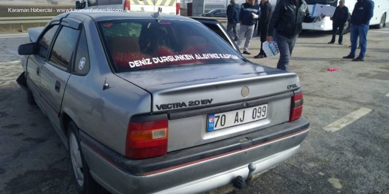 Akşehir Konya Yolunda Otomobille Minibüs Çarpıştı