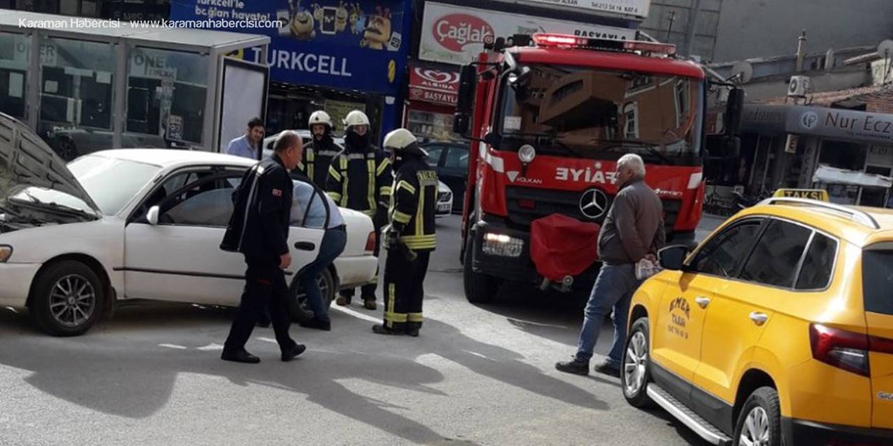 Karaman'da Tüplü Araç Bir Anda Alev Aldı