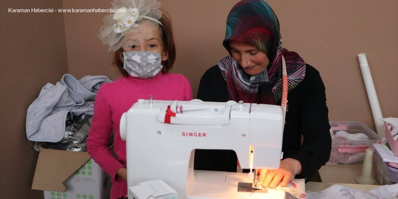 Karaman'da Çocuklar İçin El Yapımı Maskeler