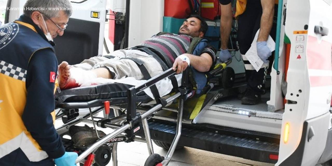 Aksaray'da Ağaç Kesen Vatandaş Ayağını Kestirdi