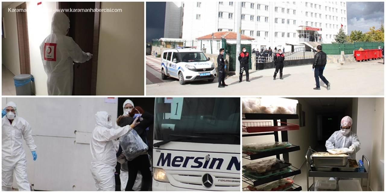 KKTC'den Gelen 141 Kişi Karaman'da Yurda Yerleştirildi