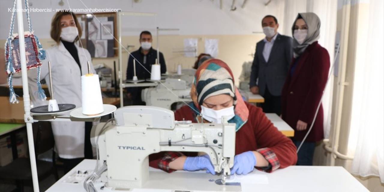 Karaman Halk Eğitim Merkezi'nde Maske Seferberliği