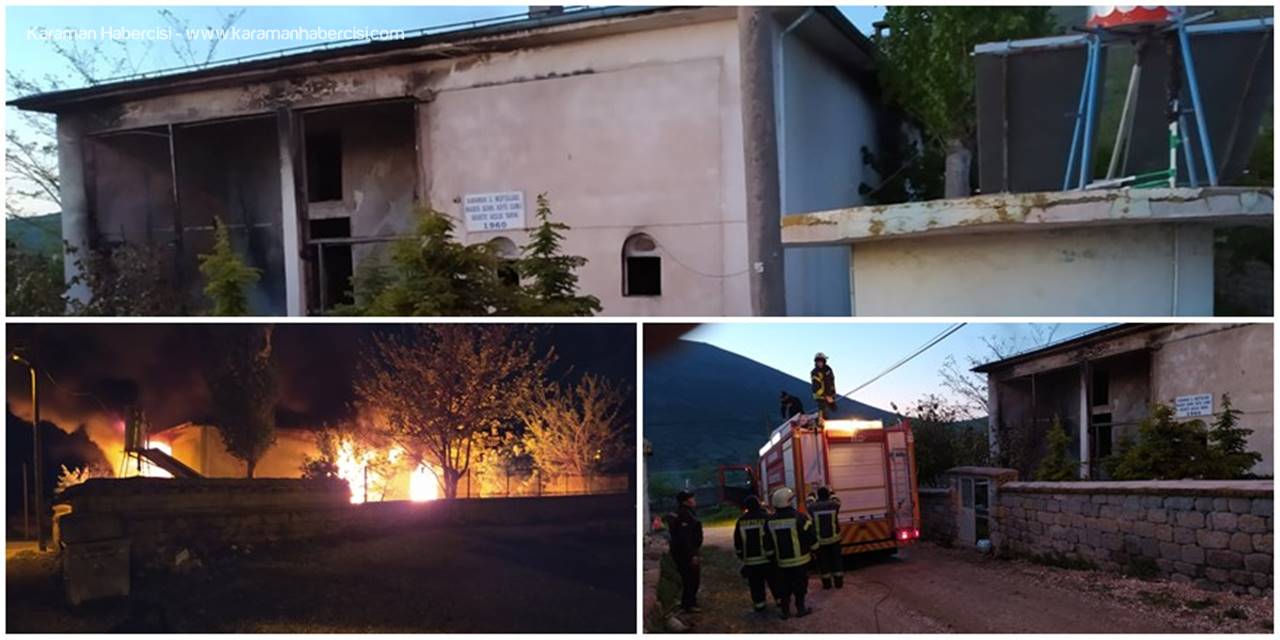 Karaman'da Cami Yangını
