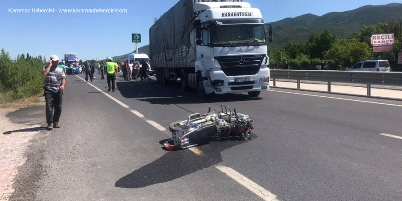 Tırla Çarpışan Motosikletteki Karı Koca Öldü