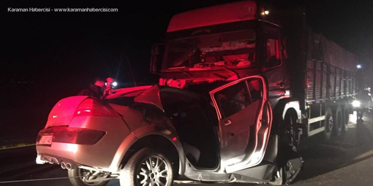 Aksaray'da kamyonla otomobil çarpıştı: 1 ölü