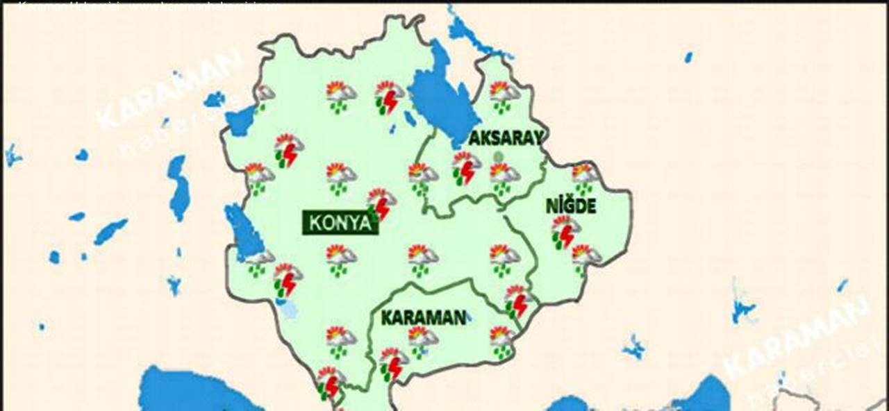 Karaman ve Çevre İller İçin Yağmur Uyarısı