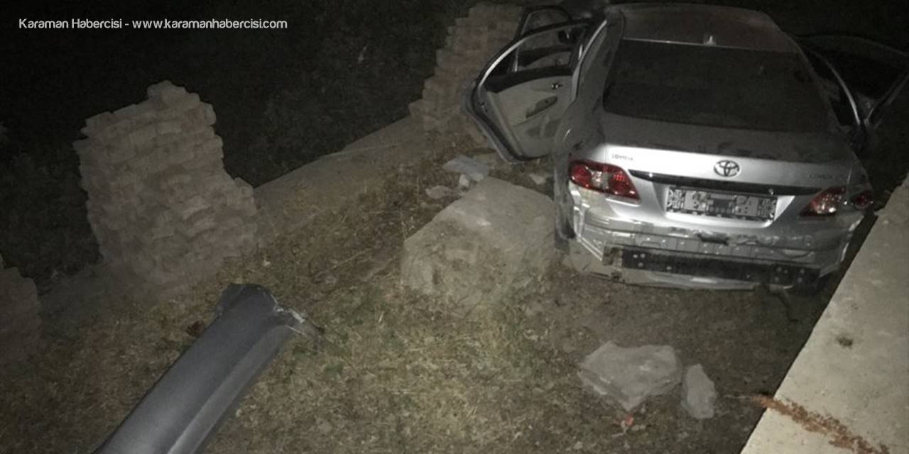 Kayseri'de Otomobil Bahçeye Uçtu, 3 Kişi Yaralandı