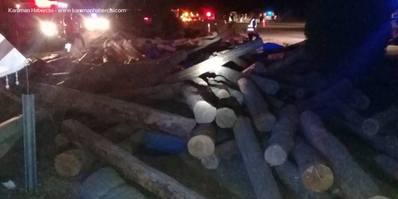 Mersin'de Tomruk Yüklü Tır Devrildi: 1 Ölü, 1 Yaralı