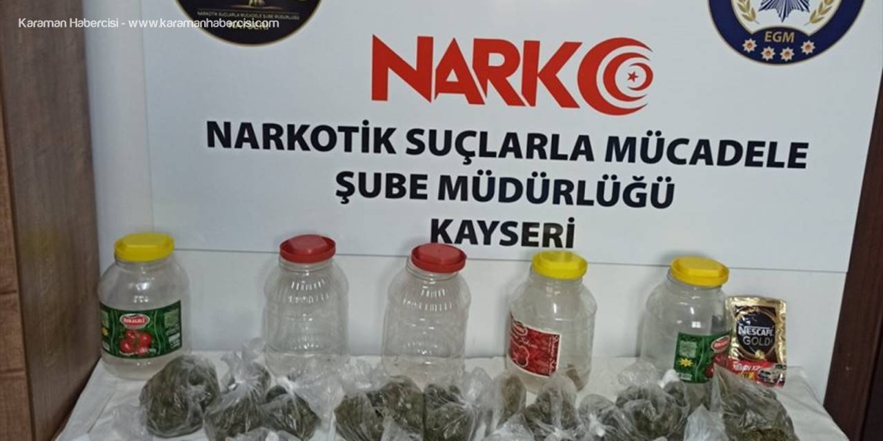 Kayseri'de Bağ Evinde Uyuşturucu Ticareti Yaptığı İddia Edilen Şüpheli Yakalandı