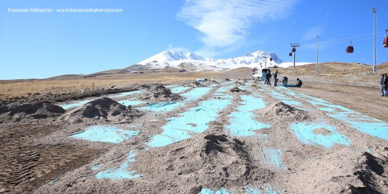 Erciyes Dağı'na Erozyona Karşı "Tohum Halısı" Serildi