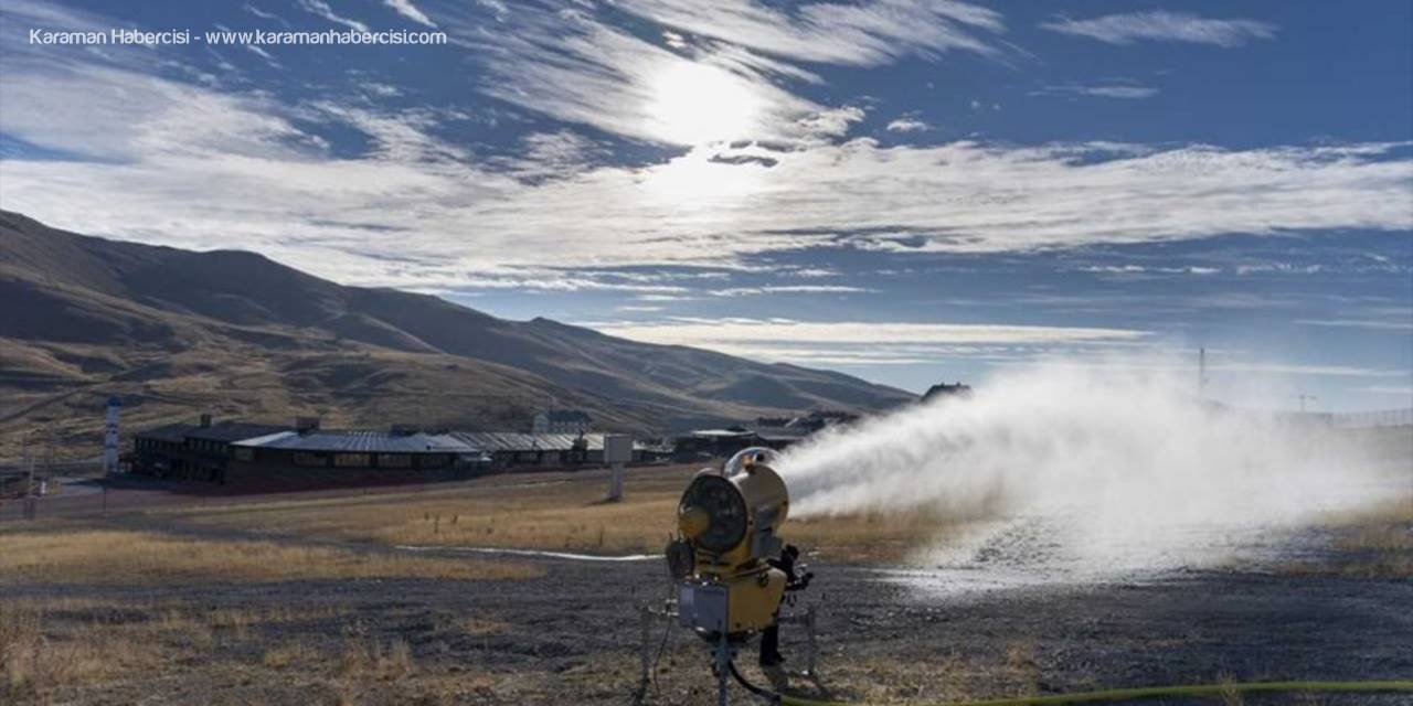 Erciyes'te Yapay Karlama Çalışmaları Başladı