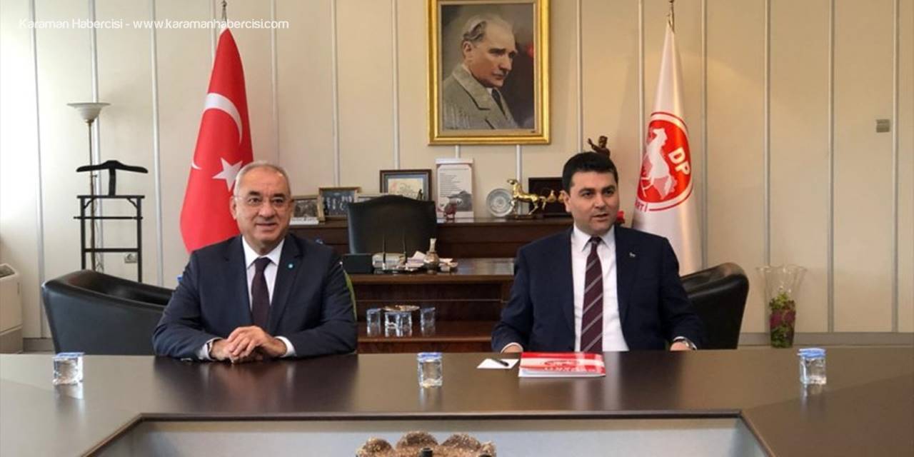 DSP Genel Başkanı Aksakal, DP Genel Başkanı Uysal'ı Ziyaret Etti