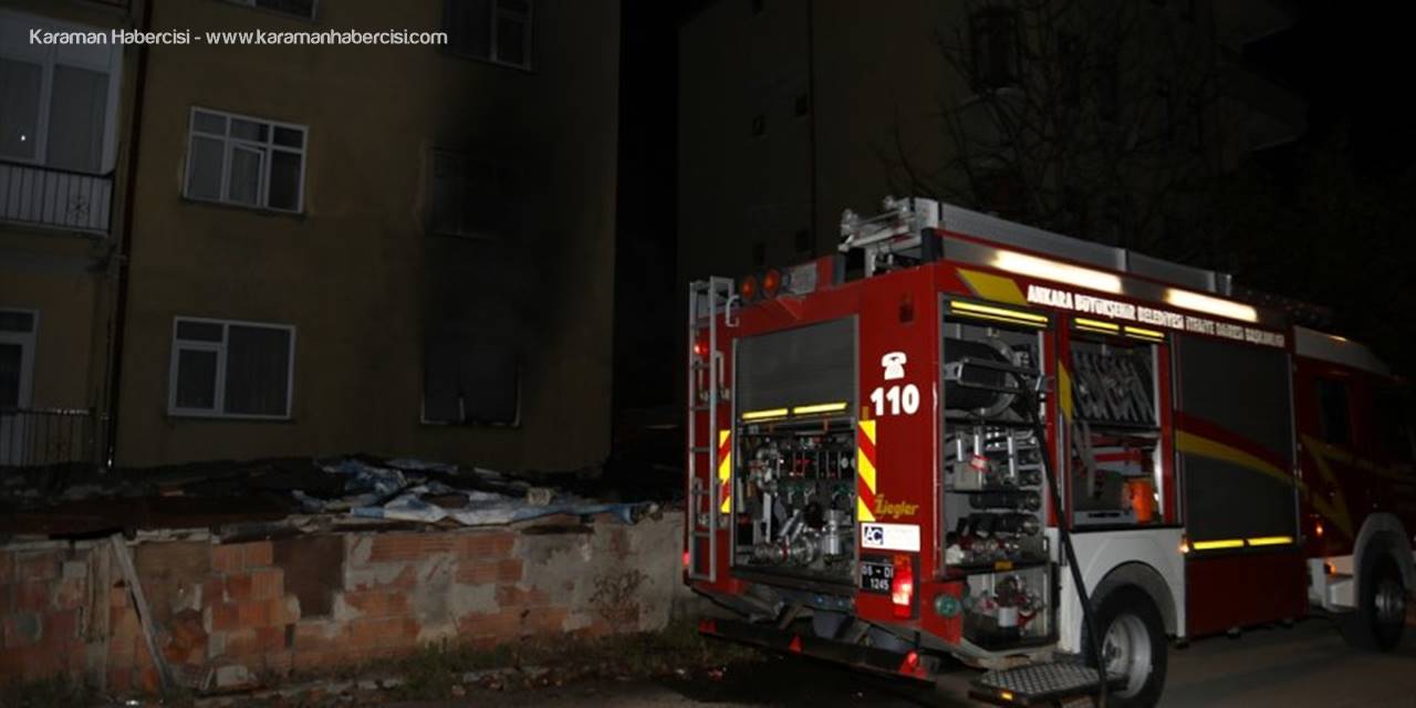 Çubuk'ta Çıkan Ev Yangını Söndürüldü