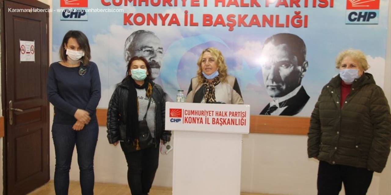 CHP Konya Kadın Kolları Başkanı Şerife Tunç, Kadın Cinayetlerine Tepki Gösterdi