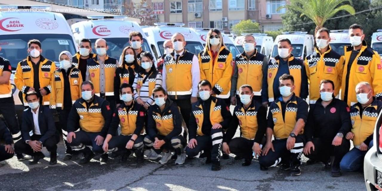 Sağlık Bakanlığınca Mersin'e Gönderilen 24 Ambulans Törenle Hizmete Alındı