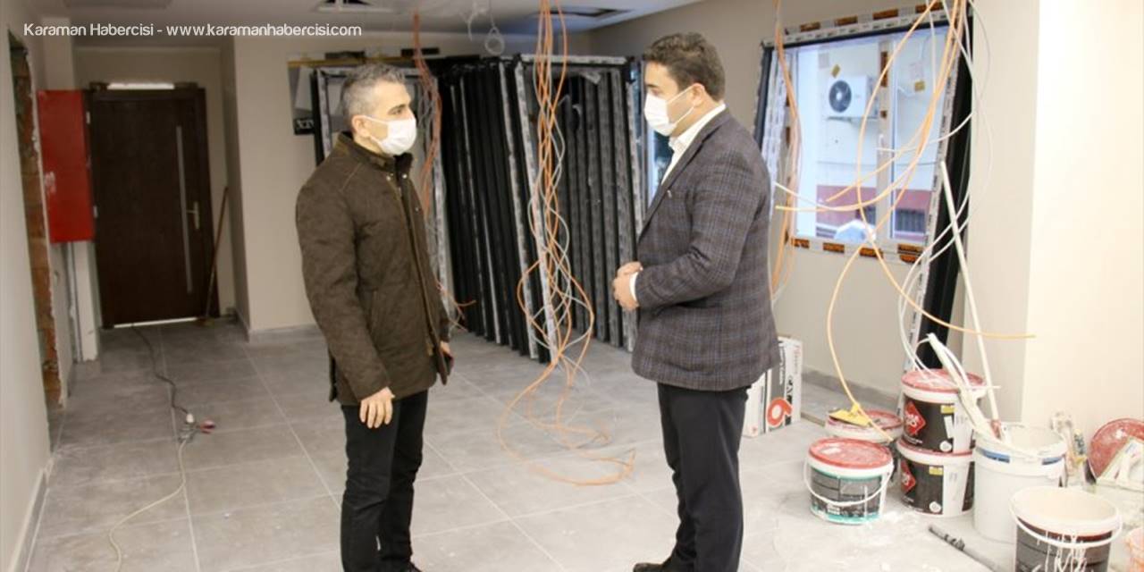 Erdemli 100. Yıl Halk Kütüphanesi'nin Yapımı Sürüyor