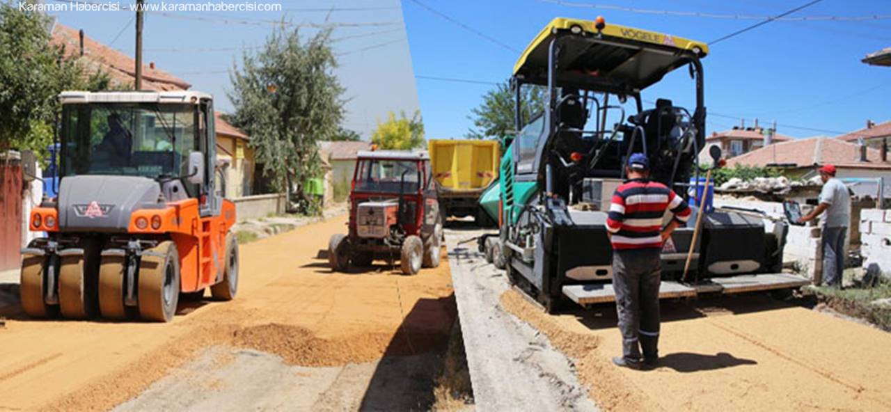 Karaman'da Asfalt Çalışmaları Devam Ediyor