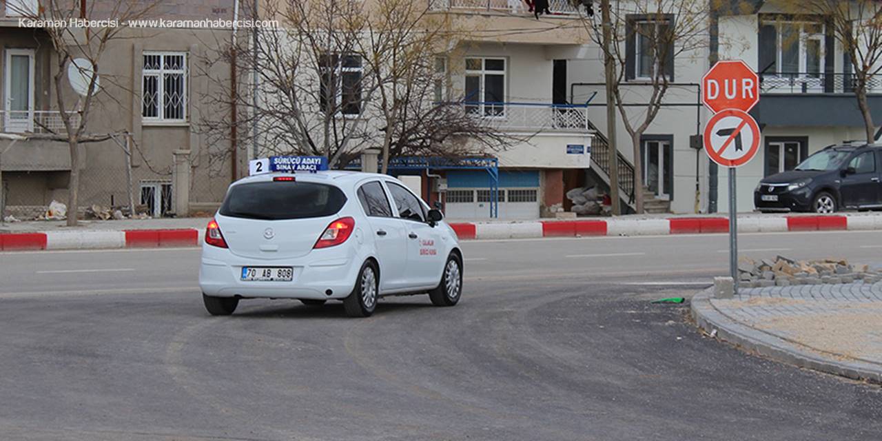 Karaman’da Sürücü Adayları, Yılın İlk Sınavında Ter Döktü