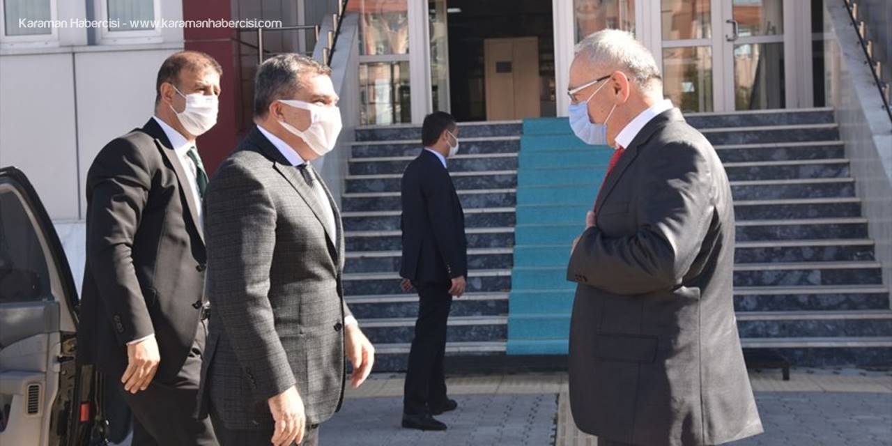 Karaman Valisi Işık, Kmü Rektörü Ak'a Hayırlı Olsun Ziyaretinde Bulundu