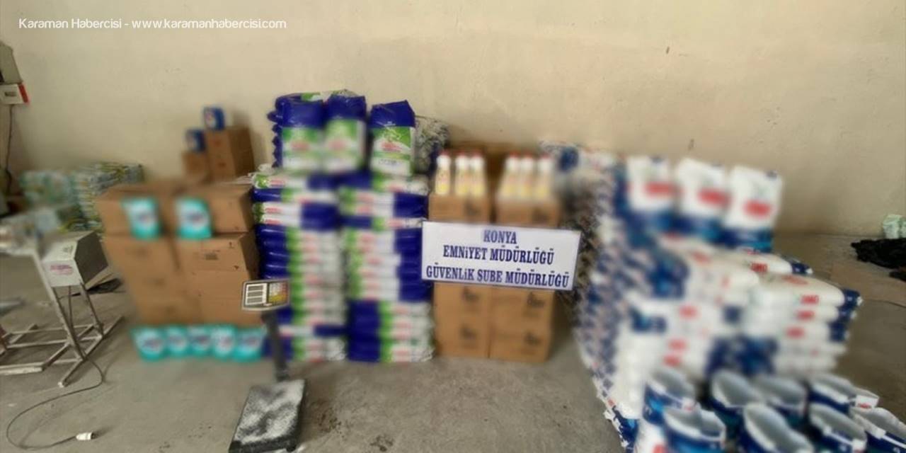 Konya'da Sahte Deterjan Operasyonunda 9 Şüpheli Yakalandı