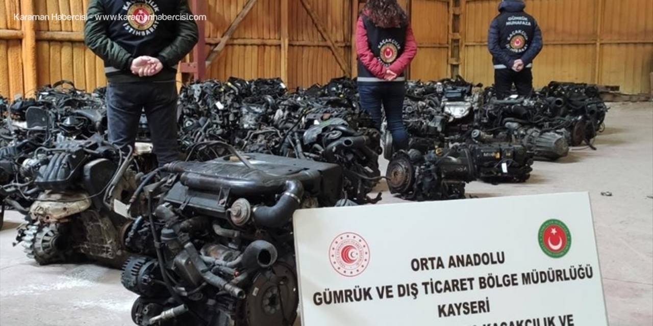 Kayseri'de Kaçak 65 Lüks Araç Motoru Ele Geçirildi
